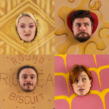 A collage of people with their heads through a hole in a cardboard box

AI-generated content may be incorrect.