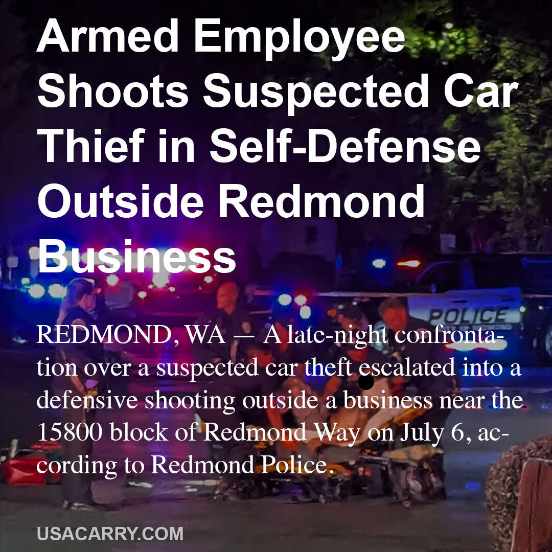 Redmond Employee Shoots Alleged Car Thief in Self-Defense After Late-Night Confrontation