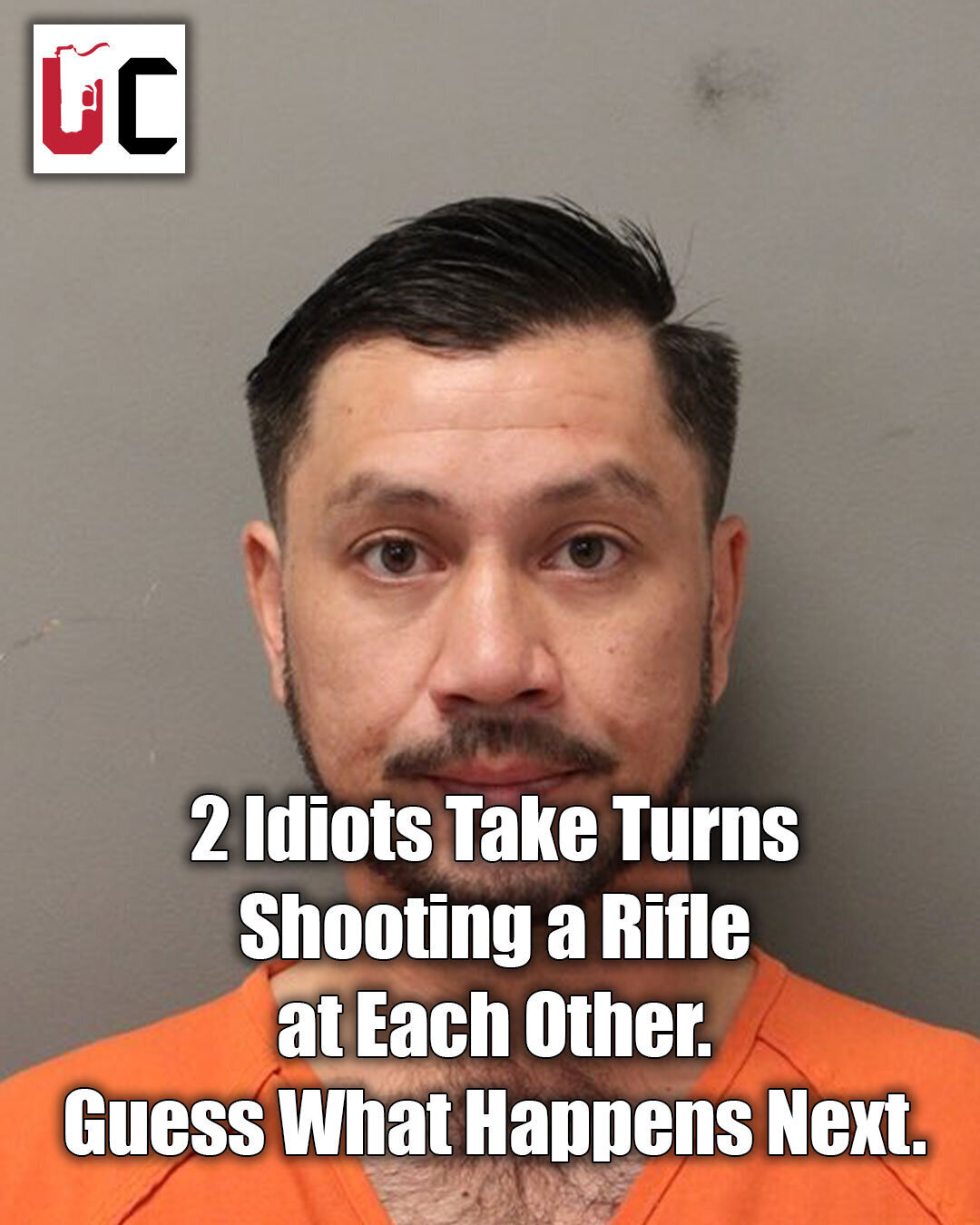2 Idiots Take Turns Firing Rifle at Each Other While Wearing Kevlar Helmet - Guess What Happens Next