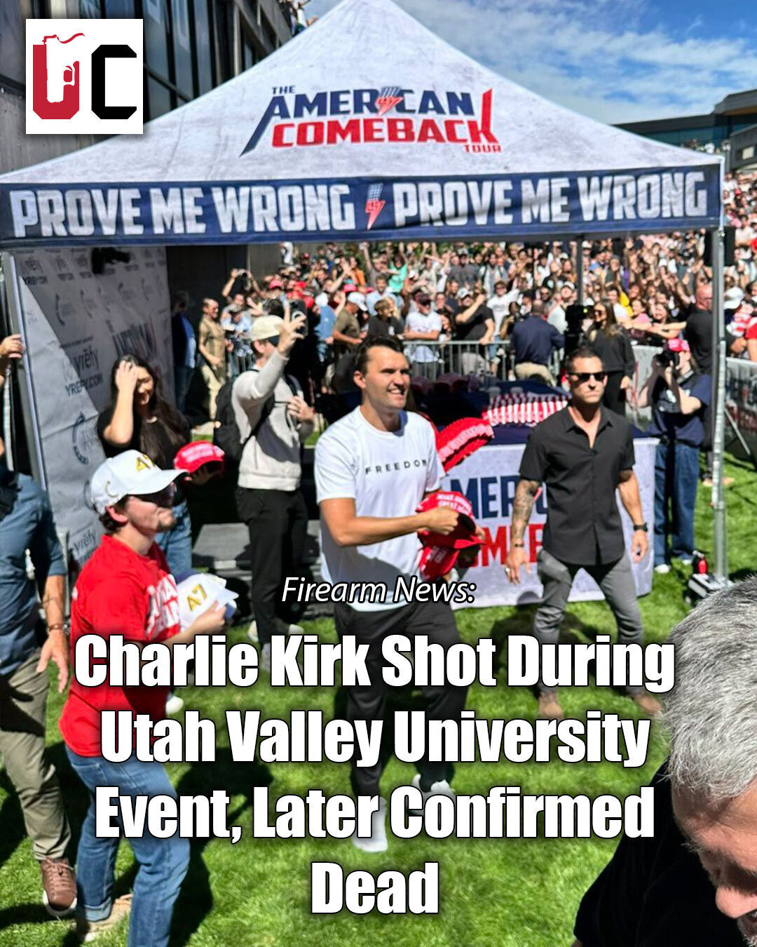 Charlie Kirk Shot During Utah Valley University Event, Later Confirmed Dead