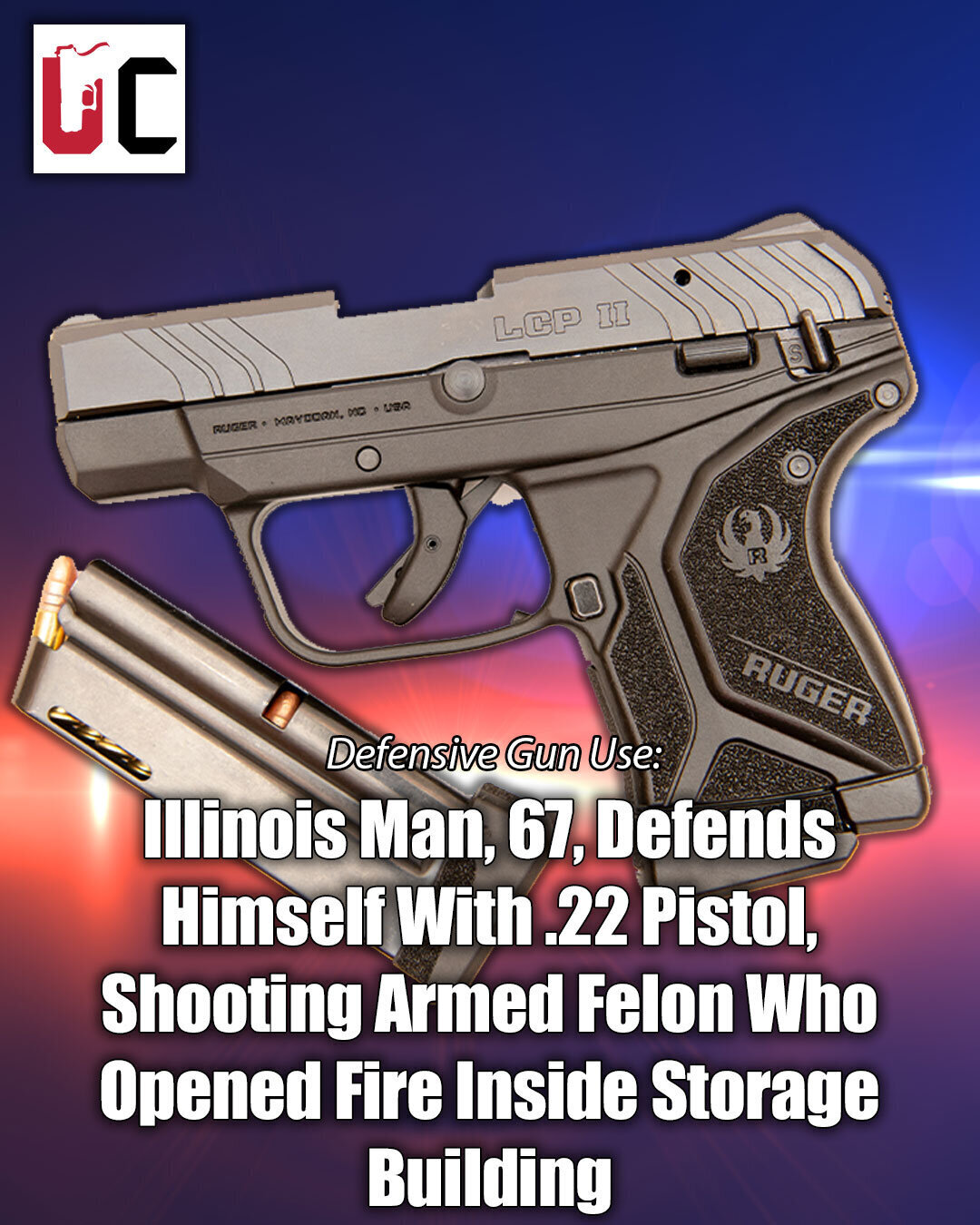 Illinois Man, 67, Defends Himself With .22 Pistol, Shooting Armed Felon Who Opened Fire Inside Storage Building