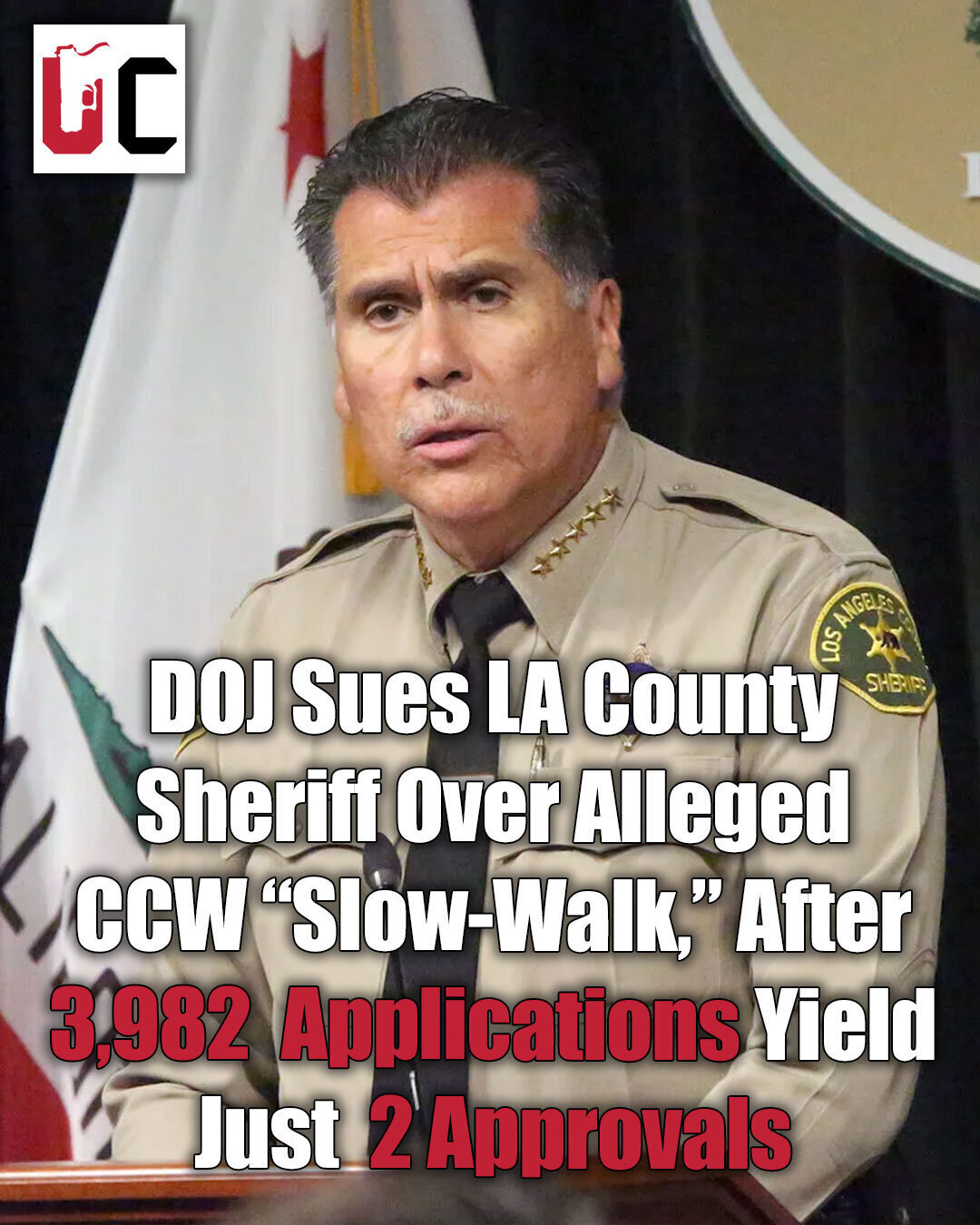 DOJ Sues LA County Sheriff Over Alleged CCW “Slow-Walk,” After 3,982 Applications Yield Just 2 Approvals