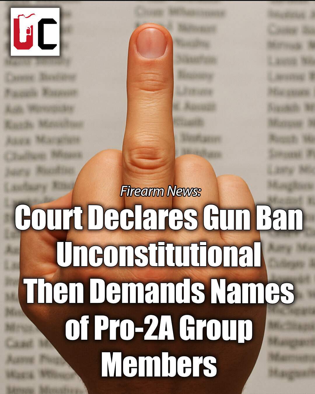 Court Declares Gun Ban Unconstitutional—Then Demands Names of Pro-2A Group Members