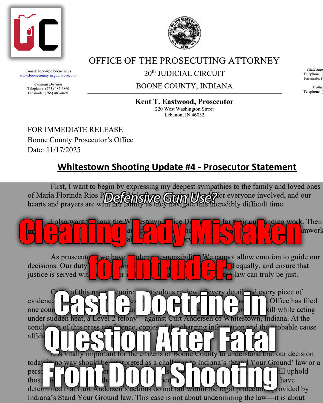 Cleaning Lady Mistaken for Intruder: Castle Doctrine in Question After Fatal Front Door Shooting