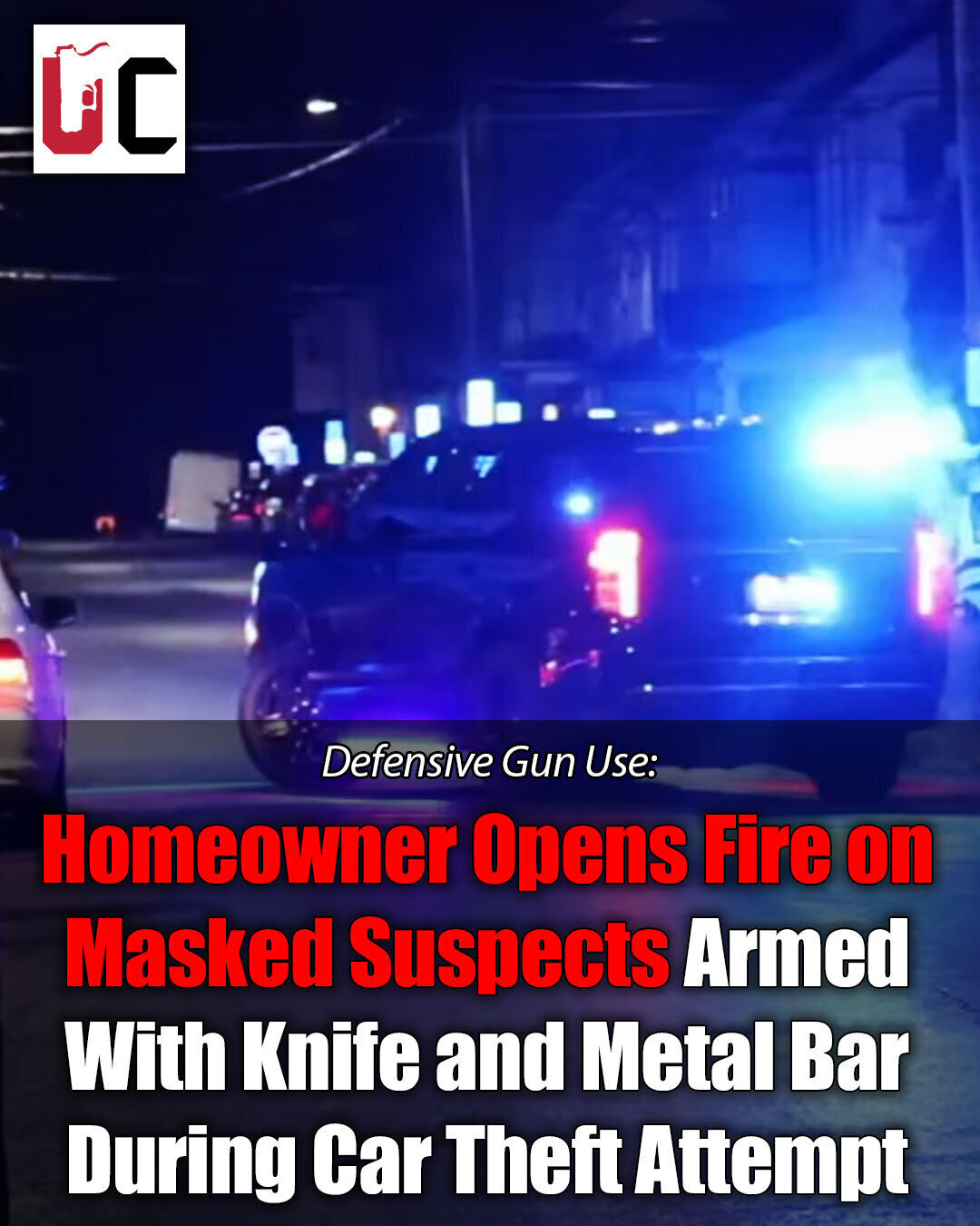 Homeowner Opens Fire on Masked Suspects Armed With Knife and Metal Bar During Car Theft Attempt