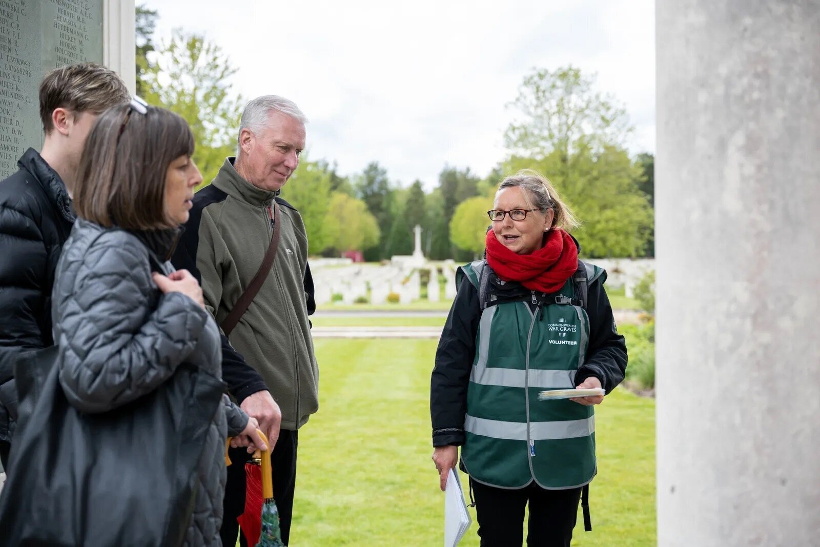 Tour guide at CWG cemetary
