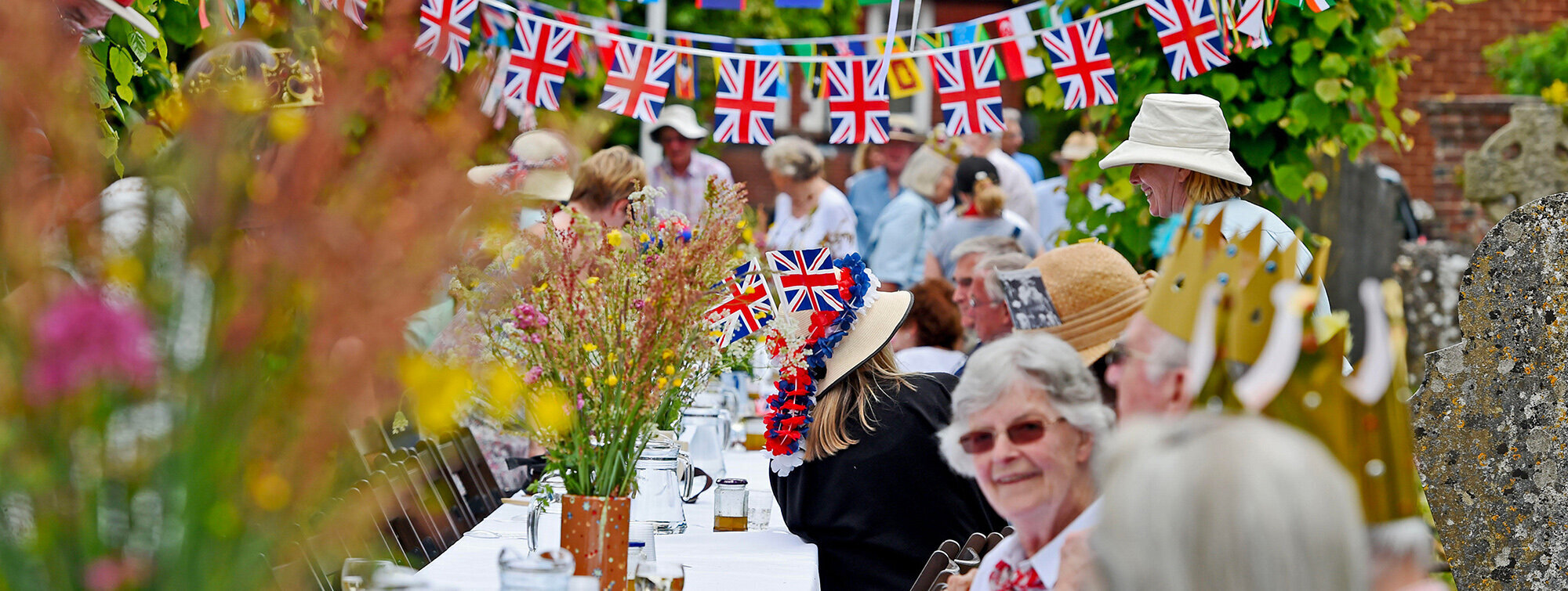 Participants at a street party