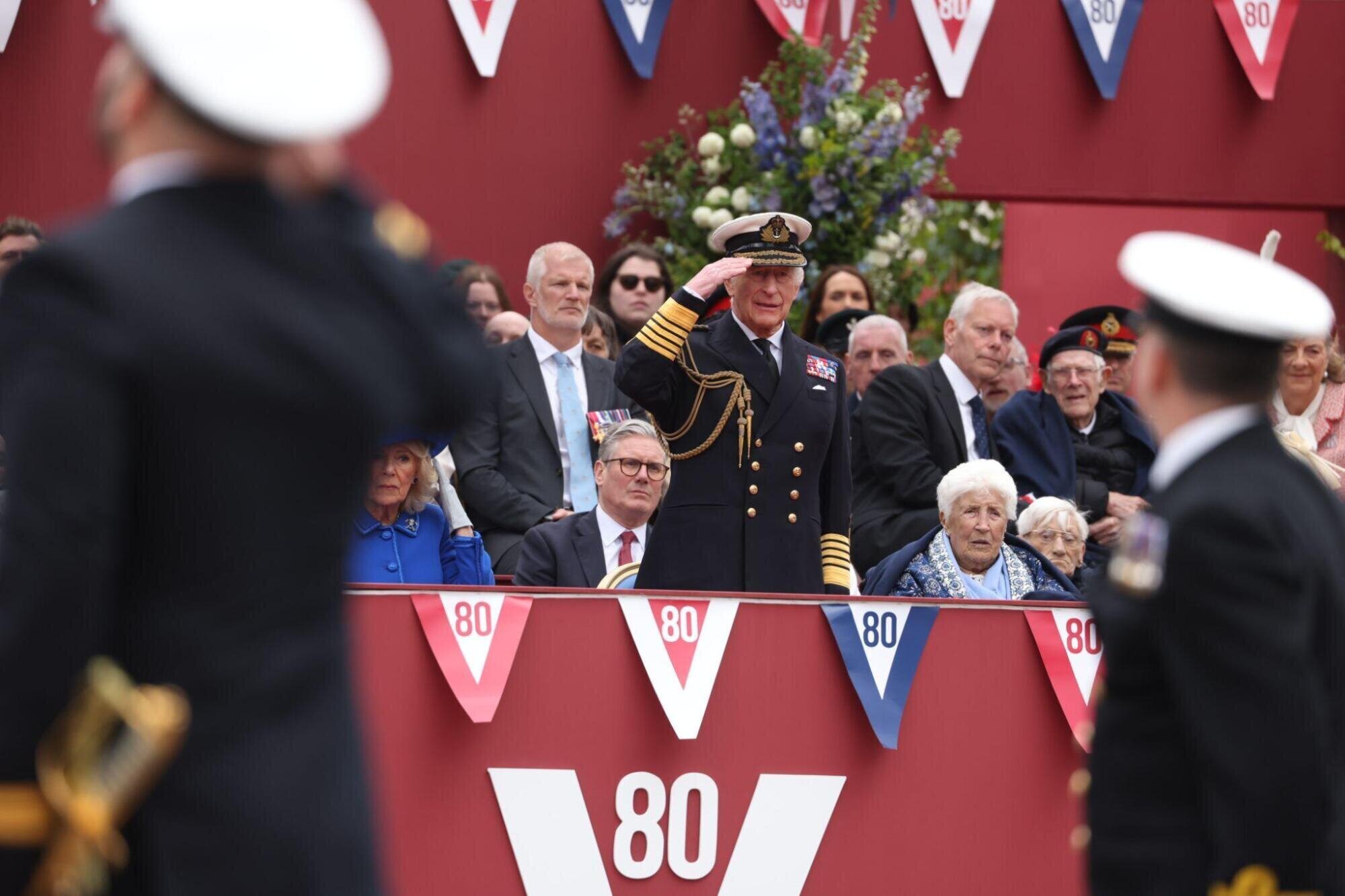 HRH the King saluting the procession