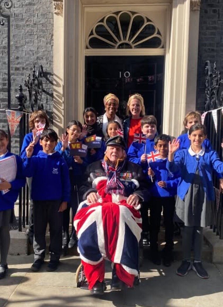 Children with Colin Deverell at 10 Downing Street