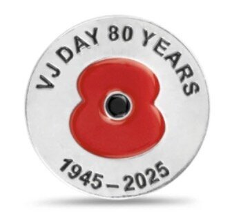 VJ Day 80 years pin