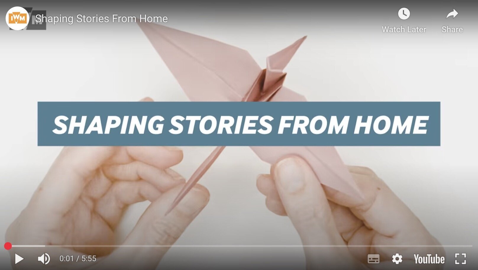 Making a paper crane video