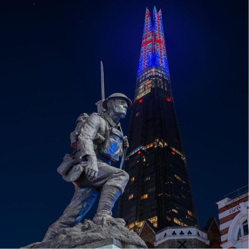 The Shard illuminated