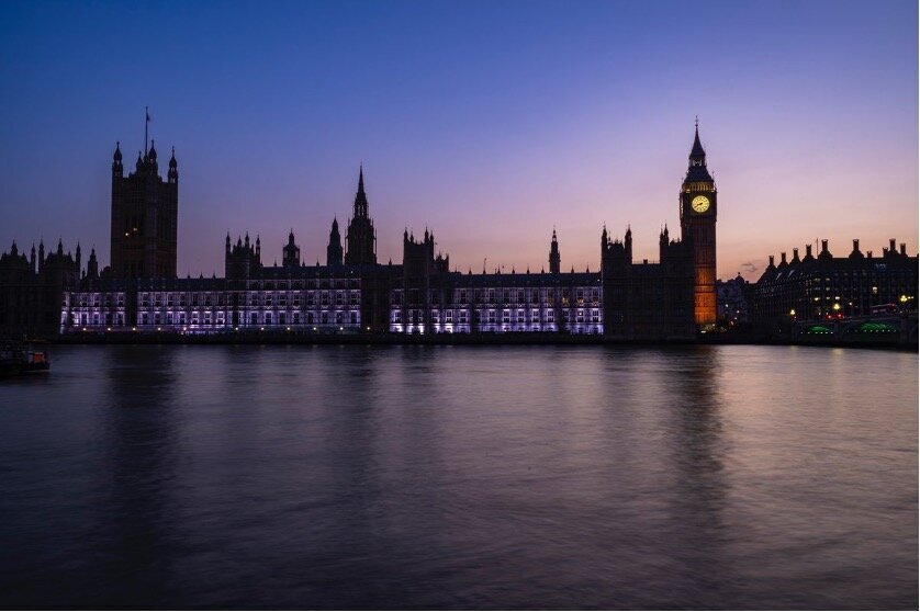 Palace of Westminster illuminated
