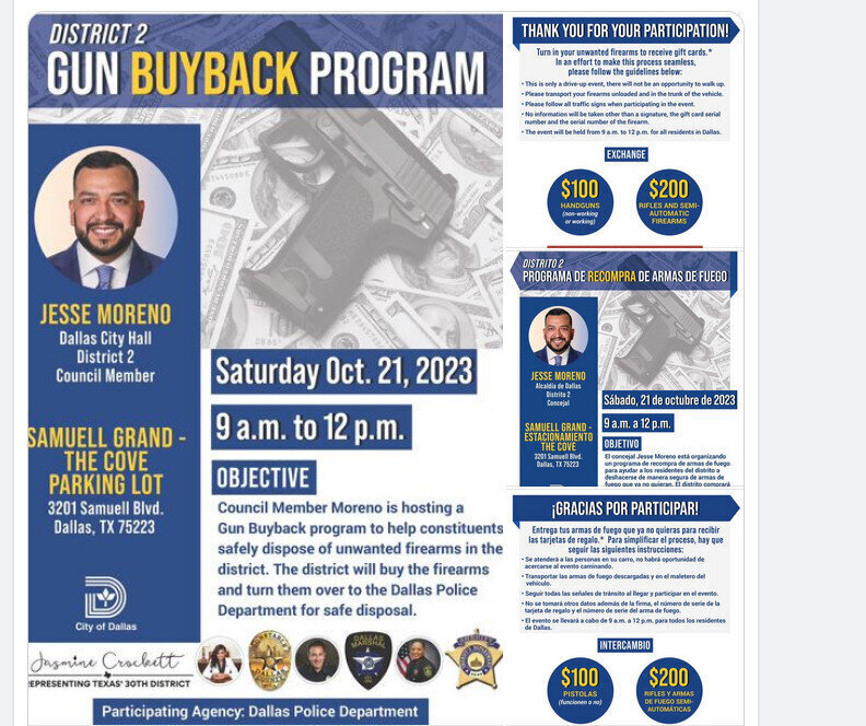Dallas Gun Turn-in Event &quot;Buyback&quot; Resounding Success for Private Buyers