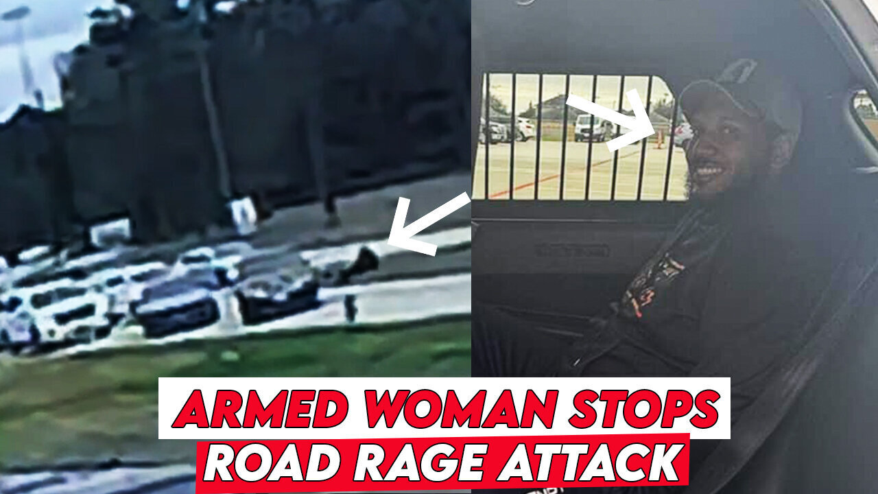 Armed Woman Stops Road Rage Attacker in Houston | Caught on Camera