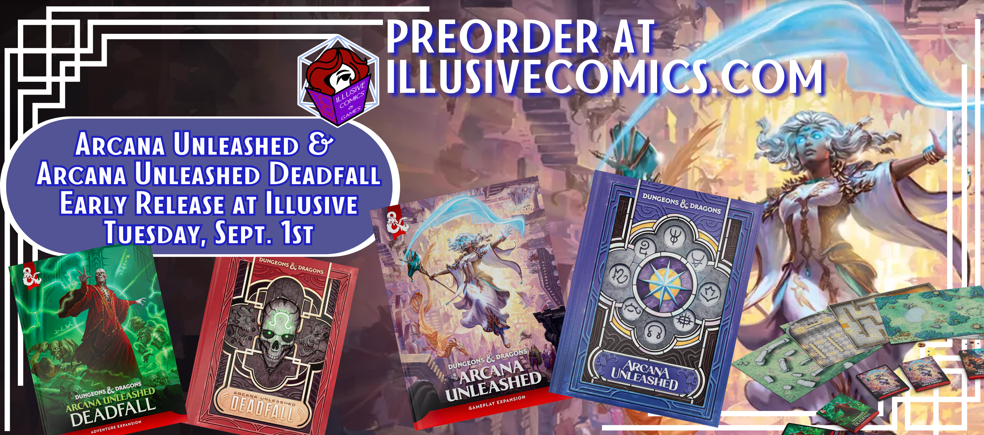 Banner marketing Arcana Unleashed and Arcana Unleashed Deadfall