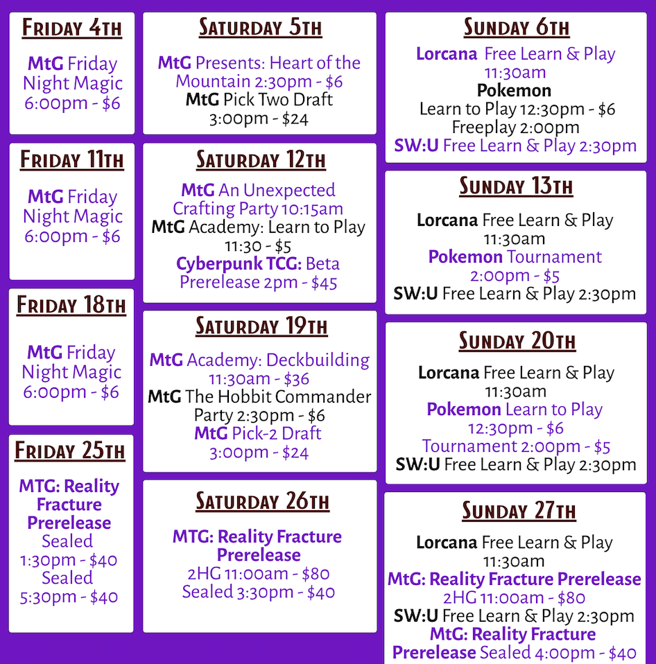 September's Events